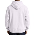 thumbnail image 6 of LNZGNM Mens Hooded Sweatshirts Athletic Work Drop Shoudler Drawstring Hoodies Pullover Sweatshirts Long Sleeve Shirts,White(XXXL), 6 of 6