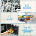 thumbnail image 5 of 24-Piece Glass Food Storage Containers with Snap Locking Lids, Glass Meal Prep Containers Set - Airtight Lunch Containers, Dishwasher and Freezer Safe, 5 of 9