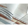 thumbnail image 4 of Ambesonne Saying Quilted Bedspread Set 3 Pcs, Sailing Theme Boat Waves, King Size, Cinnamon Pale Blue, 4 of 5