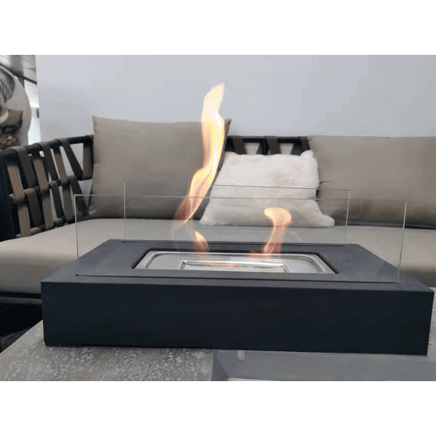 Mini Chimenea De Mesa De Interior/exterior - Calentador Decorativo De Alcohol, Con Piedras Y Accesorios - Para Salón, Dormitorio O Terraza