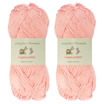 Delightfully Bold Tencel Worsted Weight Yarn, 100g Per Skein, 2 Skeins Color 08 Pastel Pink