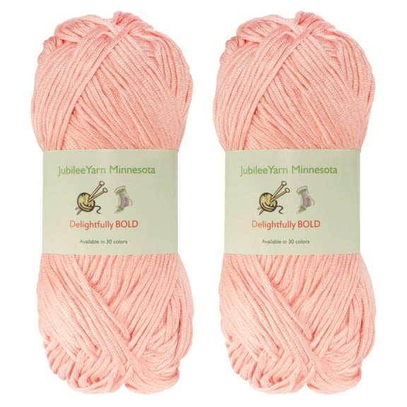 Delightfully Bold Tencel Worsted Weight Yarn, 100g Per Skein, 2 Skeins Color 08 Pastel Pink