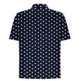 thumbnail image 4 of Dolkfu Beach Men's Shirts Short Sleeve Performance Polka Dot Cuba Comfy Button Down Shirt Mens Tees 2025 XXXXL, 4 of 5