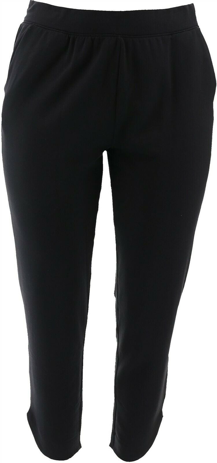 Cuddl Duds Comfortwear Tulip Hem Slim Pants Black PM NEW A368074