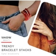 thumbnail image 4 of NICKSUN Friendship Bracelets Trendy Heishi Clay Bead Bracelets Stack Gold Beaded Stretch Bracelets for Women Boho Stackable Bracelets Bulk Cute Preppy Jewelry, 4 of 6