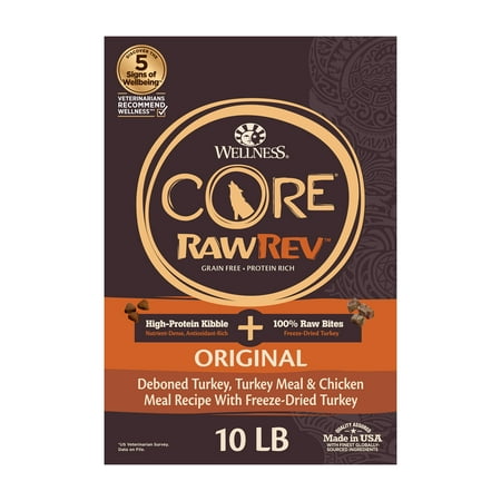 UPC: 0076344181019 | Wellness CORE RawRev Natural Grain Free Dry Dog Food Original Turkey & Chicken with Freeze Dried Turkey 10-Pound Bag