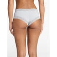 thumbnail image 3 of No Boundaries Lace Trim Cotton Rib Cheeky Panties, 3-Pack, Women's XS-XXXL, 3 of 7