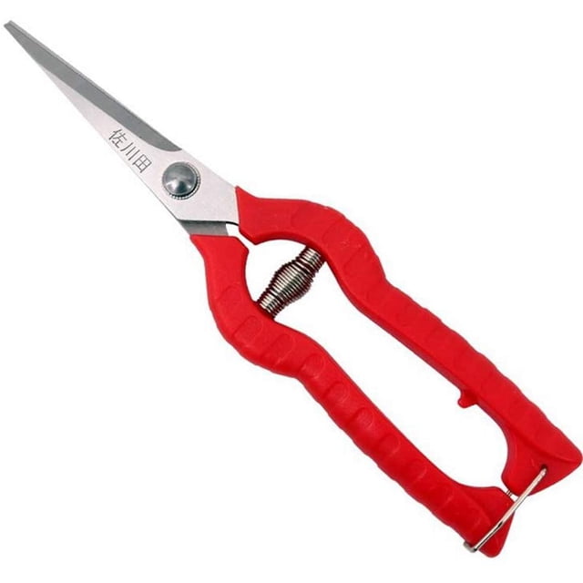 Tijeras de podar Vhermosa profesionales hoja recta acero inoxidable 65 mm rojo