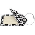 thumbnail image 2 of Honeii Nautical Anchors1 Print Leather Luggage Tag for Suitcases,ID Tags,Bag Tags for Luggage,Functional Travel Tag-4 PCS, 2 of 5
