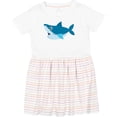 thumbnail image 3 of Inktastic Cute Shark, Little Shark, Blue Shark, Sea Animal Girls Toddler Dress, 3 of 5