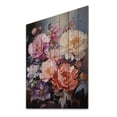 thumbnail image 2 of Designart "Oriental Creation Peachy Floral Display" Asian Print on Natural Pine Wood, 2 of 5
