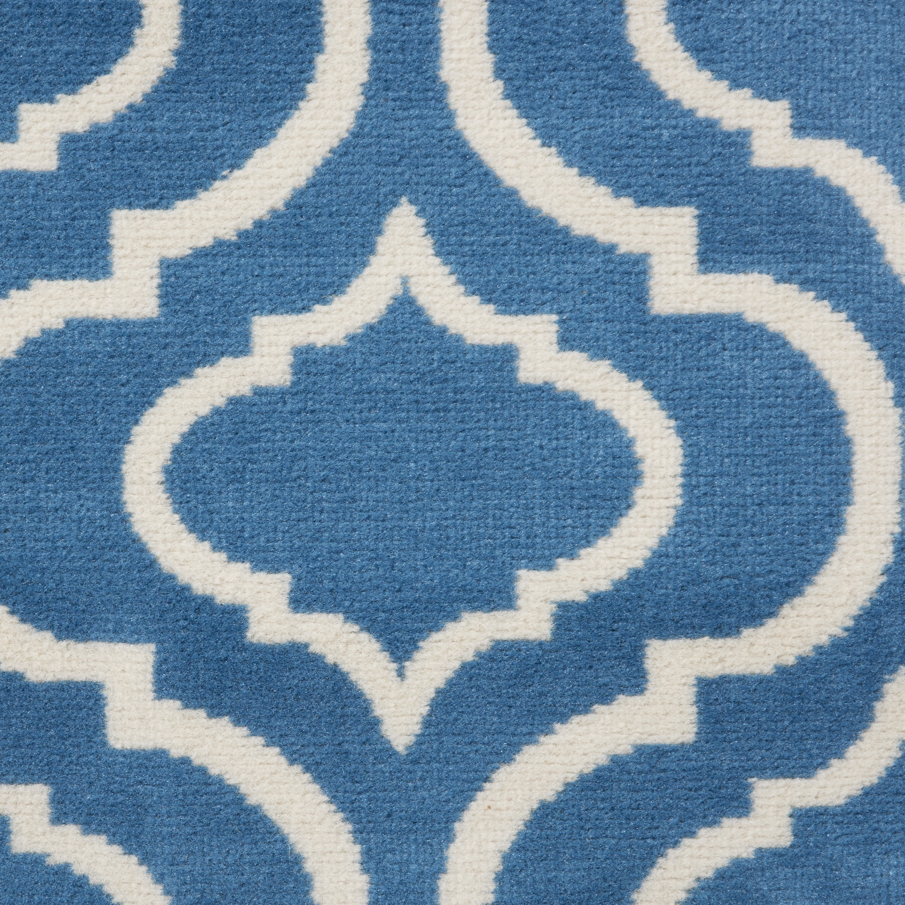 Nourison Jubilant Trellis Blue 8'6" x 12" Area Rug, (9x12)