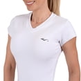 thumbnail image 4 of Playera Deportiva para Mujer Everlast Cuello V Manga Corta Talla Grande Blanco, 4 of 4