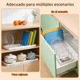 thumbnail image 3 of Organizador de Sartenes y Ollas, Organizador de Cocina Acero Inoxidable con 10 Compartimentos Ajustables, Estante Corredizo Expandible (32-57 cm), Base ABS Protectora (Blanco), 3 of 4