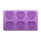 thumbnail image 2 of Juego de moldes de silicona para pasteles con forma de corazón | Molde de 5 piezas para pasteles y cupcakes | Apto para uso alimentario, antiadherente, apto para horno y microondas | Blanco y morado, 2 of 6
