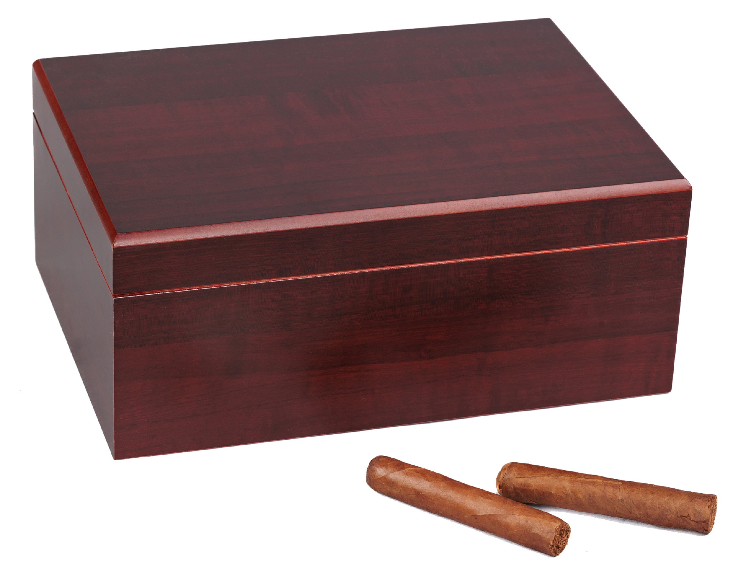 Executive Desktop Cigar Humidor - Cherry Finish - Capacity: 50 to 75