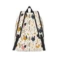 thumbnail image 2 of Naloa Cartoon Chickens Canvas Backpack for Men Women Rucksack Casual Travel Daypack College Tote Satchel Bookbag for Teens-Small, 2 of 7