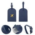thumbnail image 3 of Unique Bargains 1 Pc Lightweight Luggage Tag for Travelling Deep Blue Polyurethane, 3 of 5