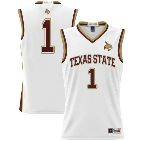 Unisex GameDay Greats #1 White Texas State Bobcats Lightweight Basketball Jersey