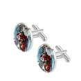 thumbnail image 2 of Christmas Sleigh Men's Stainless Steel Cufflink Set for Formal Attire, Shirt Clip Included - Ideal for Weddings and Business Meetings, 2 of 6