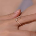 thumbnail image 3 of tredstone Initiale Lettre Anneau pour les Femmes Filles Alliage Argent Alphabet Anneaux Incrustés de Cristal Réglables Initial Anneaux Type de Cadeau23, 3 of 9