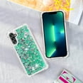 thumbnail image 7 of Aesthetic Funda para Samsung Galaxy A14 5G Case Clear Silicone for Women Girls, Cute Phone Case Samsung A14 5G Case Glitter Pink Shockproof and Bumpers Cover (Green), 7 of 7