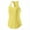 Yellow, variant on WTXUE Tank Tops Sleeveless, Scoop Neck Racerback Women Casaul Sport Solid Yoga Shirts Tie Workout Racerback Tank Tops Solid | Activewear for Women Yellow XXL