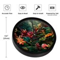 thumbnail image 3 of Tropical Plants 9.8 Inch Silent Round Digital Wall Clock - Battery Operated Clocks for Bedroom Living Room Kitchen Bathroom Decoration, 3 of 6