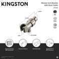 thumbnail image 4 of Kingston Brass K170A0 Trimscape Shower Arm Bracket with Hose Outlet in Matte Black, 4 of 4
