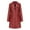 Wine Red, variant on CILENON Women's Casual Jackets Women's Mid Length Leather Coat Long Sleeve Leather Trench Coat Fashion Coat (Brown,XXL)