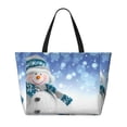 thumbnail image 2 of Daiia Christmas Snowman In The Snow Beach Travel Bag - Water-Resistant Beach Bag, Lightweight Tote with 7 Pockets for Women and Men - Gym,Pool,Camping,Reusable Grocery Bag, 2 of 7