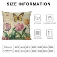 thumbnail image 5 of Qinduosi Spring Pillow Covers of Green Buffalo Plaid Floral Birds Throw Pillowcase Home Sofa Bedroom Living Room Holiday Decor Cushion Case Farmhouse Decorations White, 5 of 5