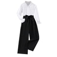 thumbnail image 1 of Sunnyoo Girls' Long Sleeved Top Straight Pants 2Pcs Outfits, 1 of 7