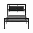 thumbnail image 4 of PAPROOS Twin Metal Bed Frame, Sturdy Steel Platform Bed Frame with Modern Black Design, No Box Spring Needed, Noise-Free Support, Easy Assembly for Bedroom, 4 of 12