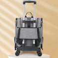 thumbnail image 4 of Pet Trolley Backpack Adjustable Height Carrier On Wheels Airline Approved Detachable Trolley For Cats And Dogs Blue, 4 of 4
