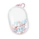 thumbnail image 5 of Estuche para guardar minifiguras, bolsa transparente de PVC para exhibir muñecas, cierre de cremallera, ideal para coleccionistas. Rosa L con bolitas, 5 of 9