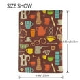 thumbnail image 3 of Rateoe Retro Coffee Pattern Passport Holder Wallet Leather Mulit-purpose Travel Wallet Credit Cards Case ,Passport Cover for Women Men-6.5 in, 3 of 5