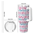 thumbnail image 4 of KLL Striped Flamingo Print 40oz Stainless Steel Insulated Car Cup Coffee Mug with Spillproof Lid - Keep Your Drink Hot or Cold on the Go, 4 of 8