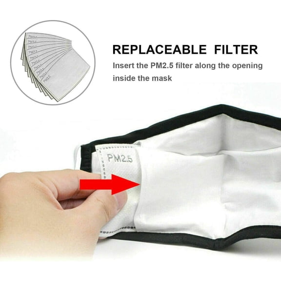 10 Pack PM2.5 Woven Activated Carbon Disposable Face Mask Filter