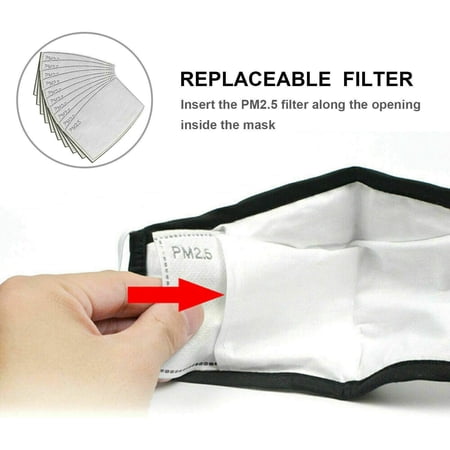 10 Pack PM2.5 Woven Activated Carbon Disposable Face Mask Filter