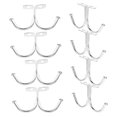 thumbnail image 6 of GETAJGHSD 10Pcs Rustic White Decorative Iron Wall Hooks for Hanging Hats Bags, 6 of 8