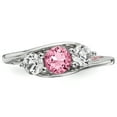 thumbnail image 4 of 10k White Gold Survivor Collection Clear/Pink Swarovski Topaz Sue Ring Size 7, 4 of 4