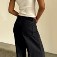 thumbnail image 6 of Cyglowse Women's Y2k Low Rise Baggy Jeans Washed Straight Wide Leg Denim Pants Casual Loose Vintage Fit Boyfriend Jean Denim Pants Black 2XL, 6 of 6
