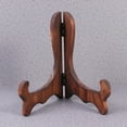 thumbnail image 2 of 4PCS Plate Tea Cake Display Stand Tea Biscuit Dish Easel Rack Desktop Display Holder for Home Party Shop - Size L (Burned Pine Color), 2 of 9