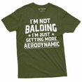 thumbnail image 5 of Mens Funny shirt I am not balding I am becoming more aerodynamic Father's day Papa husband Dad tee (4X-Large Navy Blue), 5 of 7