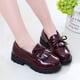 thumbnail image 3 of Zapatos de actuación de princesa para niña, estilo academia, baile, día de los niños, zapatos de cuero para niños, zapatos con borlas, 3 of 6