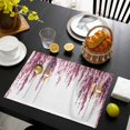 thumbnail image 3 of Pink Placemats Set of 8, Summer Botanical Leaves Watercolor Placemats for Dining Table, Place Mats for Kitchen Tabletop, Waterproof Wipeable Dining Table Mats Set, 3 of 9