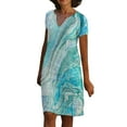 thumbnail image 4 of Pompotops Mode Femmes Casual Été Couleur Unie Manches Courtes Col Rond Tops Blouse, 4 of 8