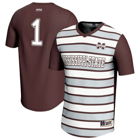 Youth GameDay Greats #1 Maroon Mississippi State Bulldogs Lightweight Soccer Fashion Jersey