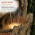 thumbnail image 5 of Alpine Corporation 61"H 3-Tier Log Fountain with Warm White LED Lights, 5 of 12
